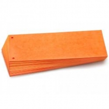 Skirtukai kartoniniai 10,5cmx24cm 100vnt. oranžinės spalvos
