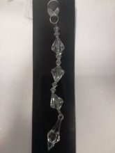 Skaidrių karoliukų vėrinys 25 cm