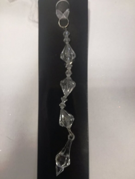 Skaidrių karoliukų vėrinys 25 cm
