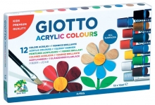 Akriliniai dažai 12 spalvų x12 ml GIOTTO