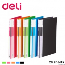 Segtuvas A4 su 20 įmaučių įvairių spalvų viršelis Deli