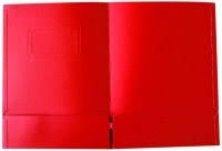Aplankas kartoninis su dviem kišenėlėm raudonas