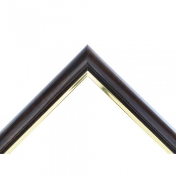 Rėmelis 21x29,7cm 1301111 plastikas, tamsiai rudos su aukso spalva