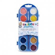 Akvarėlė 12 spalvų CARIOCA su teptuku pl. dėžutėje