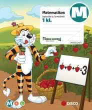 Formulių sąsiuvinis pradinukams REALISTER, matematika 1 klasei, 14 lapų langeliais