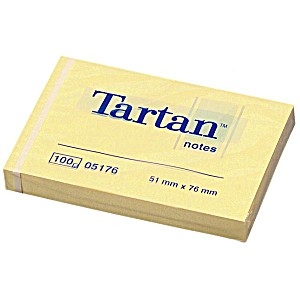 Lipnūs lapeliai TARTAN 76x51mm geltonos sp.