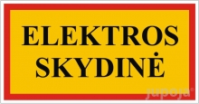 Lipdukas ,,Elektros skydinė,, 250x130mm