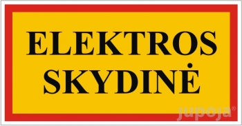 Lipdukas ,,Elektros skydinė,, 250x130mm