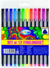 Gelinių rašiklių rinkinys Fineliners 12 spalvų 0,7mm