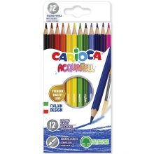 Pieštukai akvareliniai CARIOCA, 12 spalvų