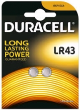 Baterijos DURACEL LR43 2 vnt.