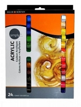 Akrilinių dažų rinkinys SIMPLY 24 spalvų po 12ml