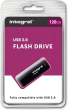 Atmintinė INTEGRAL Pendrive USB3.0 128GB juodos sp.