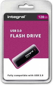 Atmintinė INTEGRAL Pendrive USB3.0 128GB juodos sp.
