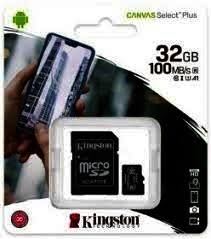 Atminties kortelė micro SDHC KINGSTON Canvas Select Plus 32GB Class10