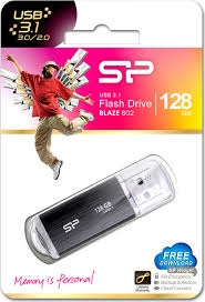 Atmintinė SP 128GB USB 3.1 BLAZE B2, juodos sp.