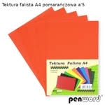 Kartonas gofruotas A4 5l. FLUO šv.-oranžinis PENWORD