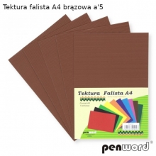 Kartonas gofruotas A4 5l. rudas PENWORD