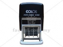Antspaudas COLOP Mini Dater S160 EN, korpusas juodos spalvos, su bespalve pagalvėle
