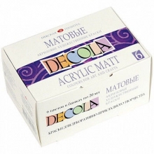 Akriliniai dažai matiniai 6sp. 20ml.DECOLA