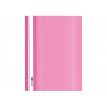 Segtuvėlis plastikinis su skaidriu viršeliu A4, rožinis spalvos