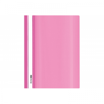 Segtuvėlis plastikinis su skaidriu viršeliu A4, rožinis spalvos