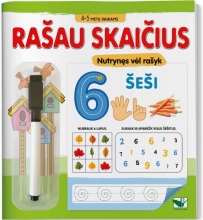 Rašau skaičius 4-5m. vaikams