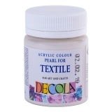 Akriliniai dažai audiniams „DECOLA“ perlamutrinės baltos spalvos