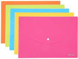 Aplankas-vokas dokumentams, A4 įvairių spalvų