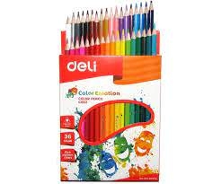 Spalvoti pieštukai 36 spalvų Deli Color Emotion