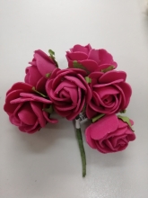 Dekoratyvinės rožytės 6vnt įv.spalvų