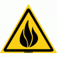 Lipdukas Įspėjimas apie gaisro pavojų 150x150mm