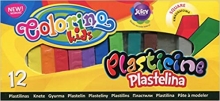 Plastilinas Colorino Kids, kvadratinės formos, 12 spalvų