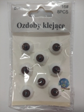 Akytės klijuojamos 17mm 8vnt