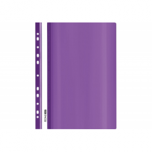 Plastikinis segtuvėlis skaidriu viršeliu A4, su perforacija, violetinės sp.