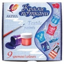 Akriliniai dažai audiniams 9 sp.15ml LUČ