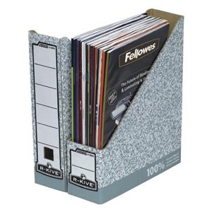 Kartoninis stovas dokumentams FELLOWES,A4,78mm,pilka balta