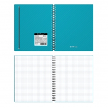 Užrašų knygelė A6, 80l. su spirale ir gumele, langeliais, plastikinis viršelis, GLANCE VIVID ErichKrause, įvairių spalvų