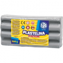 Plastilinas 500gr. pilka sp. ASTRA