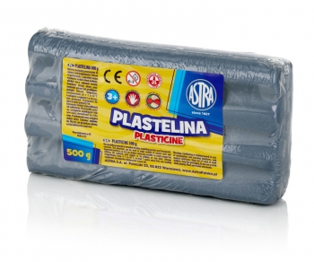 Plastilinas 500gr. pilkas su blizgučiais ASTRA