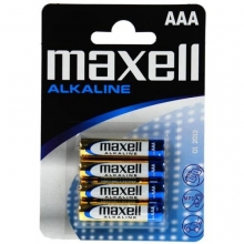 Elementai AAA LR03 Alkaline , Maxell , 4 vnt.