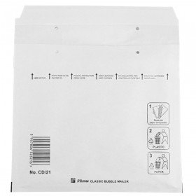Vokas siuntiniams CD, baltas, vidinis matmuo 175x165mm su minkštu pl, pamušalu