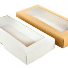 Dviejų dalių dėžutės, dangtelis su langeliu, 200x90x30 mm