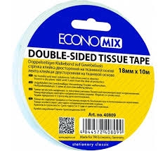 Dvipusė lipni juosta 18mm x 10m Economix