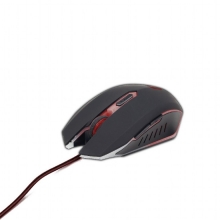 Kompiuterinė pelė su laidu USB Gembird raudonai juoda