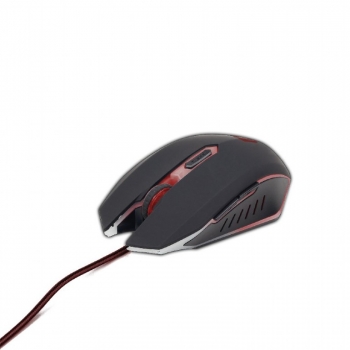 Kompiuterinė pelė su laidu USB Gembird raudonai juoda