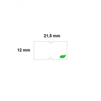 Lipnios etiketės į kainų ženklintuvus, 21,5x12mm, silpno lipnumo, 1000 etik., baltos sp.