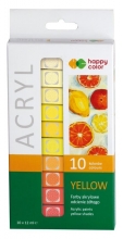 Akrilas 10sp. 12ml. geltonų atspalvių paletė