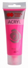 Akriliniai dažai Happy Color 75ml FLUO rožinis Nr.221