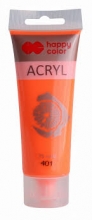 Akriliniai dažai Happy Color 75ml FLUO oranžinis Nr.401